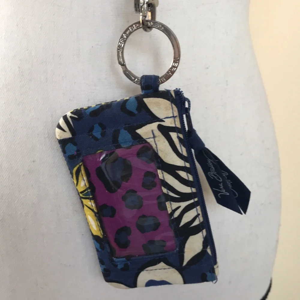 Vera Bradley Bright Floral ID Case and Lanyard - Picture 6 of 11